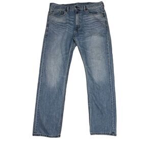 Levi's 505 Straight Leg Regular Fit Light Stonewash Men’s Denim Blue Jeans Size